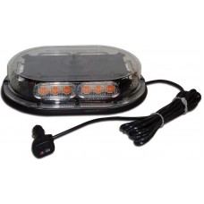 Safety Light, High Power Amber 18 LED Low Profile Mini Bar, Magnetic Mount - 13.5"L